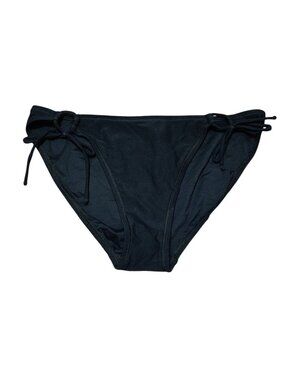 EBW Swim Bottom Sz M Black Side Tie Bikini Moderate Coverage Minimalist Classic